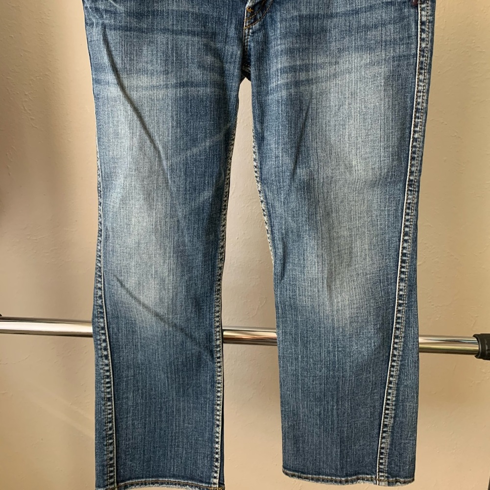 Silver Capri Denim Jeans